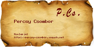 Percsy Csombor névjegykártya